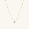 Mini Heart Pavé Diamond Necklace