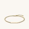 Engravable Bar Curb Chain Bracelet