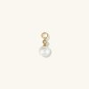 Pearl Gemstone Hoop Charm