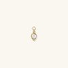 Pear Cut Gemstone Hoop Charm