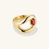 Organic Dôme Curve Gemstone Ring