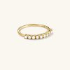 Pearl Half Eternity Ring