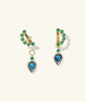 Remy Gemstone Charm Hoops