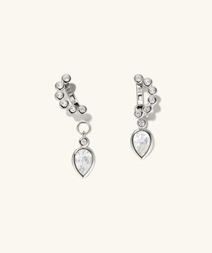 Remy Gemstone Charm Hoops